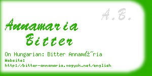 annamaria bitter business card